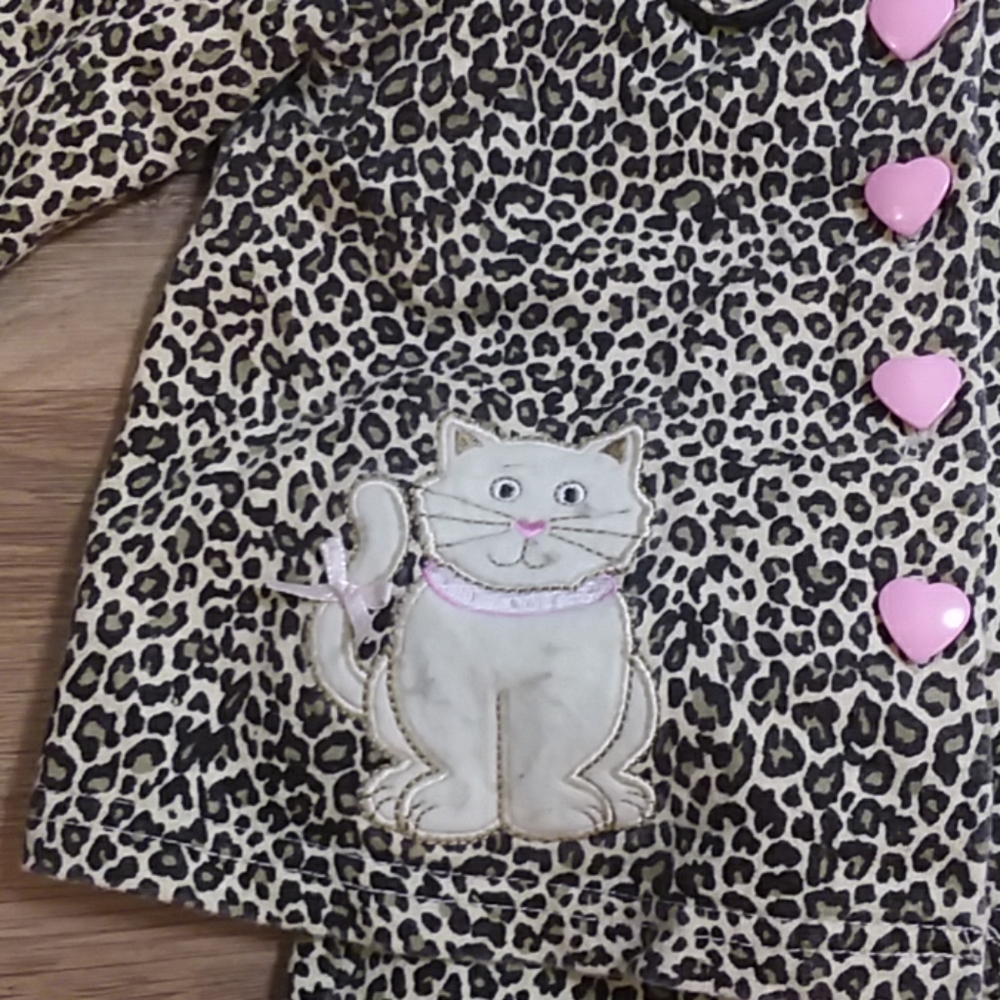 Duck Head Girls 6-9 month Animal Print Kitten Suit